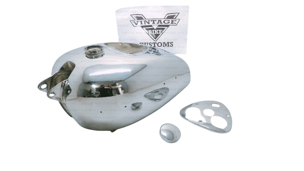 Gas Tank For Bsa M20 M21 Dlx M22 M23 M24 1938-40 In Chromed With Cap&Meter Plate