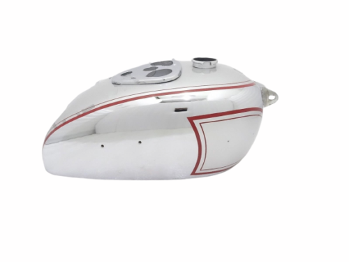 Gas Tank For Bsa M20 M21 Dlx M22 M23 24 1938-40 In Silver Paint & Chrome