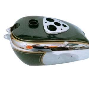 Gas Tank For Bsa M20 M21 Dlx M22 23 24 1938-40 In Chrome & Green