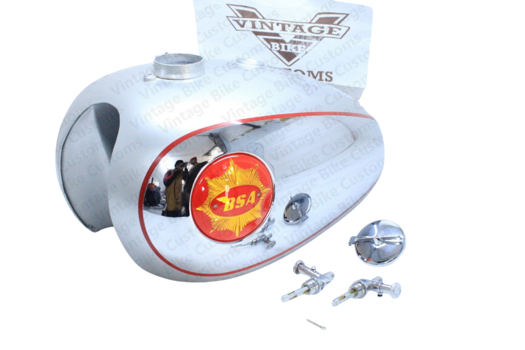 Gas Tank For Bsa Goldstar Dbd32 34 in Silver Paint whit Cap ,Tap (No Badges)