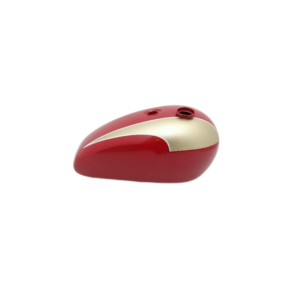 Gas Tank For Triumph T140 In Red & Golden Paint (Fuel Tank)