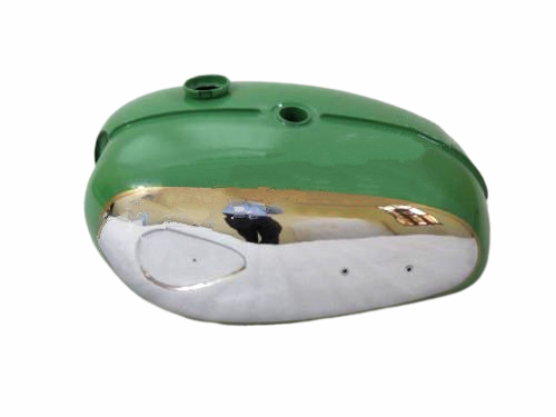 Gas Tak For Bsa A65 Thunderbolt In Green Paint And Chrome