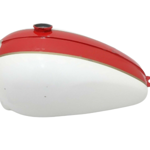 Gas Tank For Triumph T120 In Red & White Paint