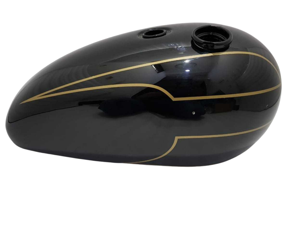 Gas Tank For Triumph T140 In Black Paint