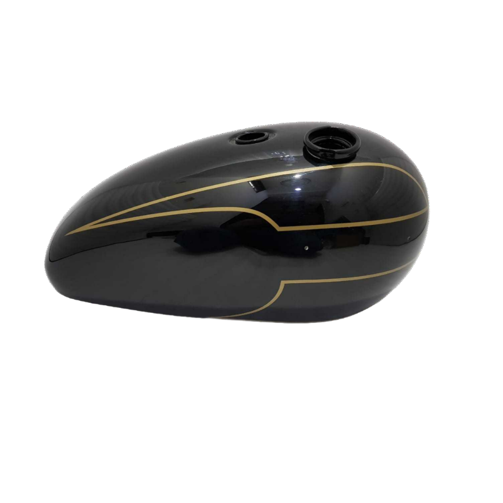 Gas Tank For Triumph T140 In Black Paint