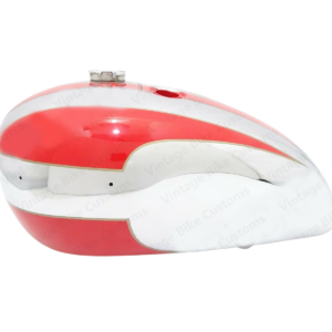 Gas Tank For Triumph 140 In Red Paint And Chrome U.S. Version
