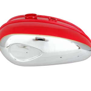 Gas Tank For Bsa C15 In Red Paint And Chromed