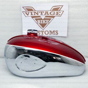 Gas Tank For Bsa A65 1968-69 2 Gallon Usa Specs In Cherry & Chrome With Cap