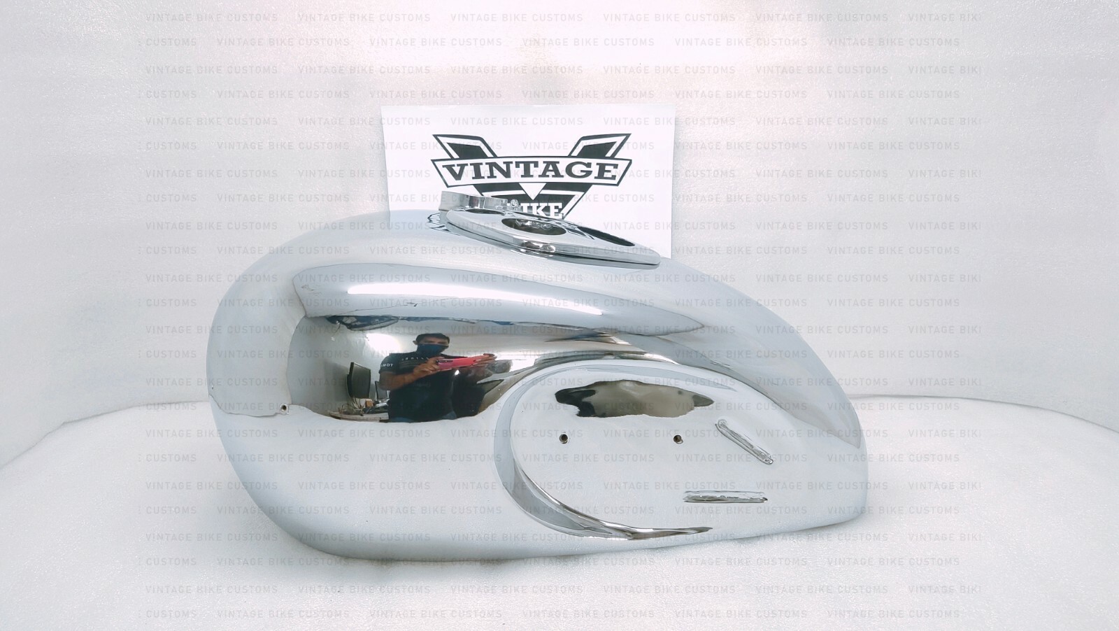 Gas Tank For Triumph T100 5T Sp Twin 1948 In Chromed (Fuel Tank)