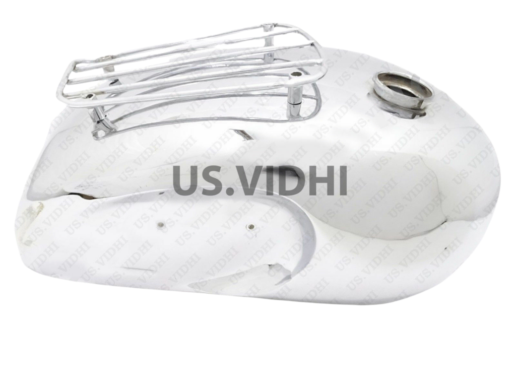 Gas Tank For Triumph Tr5 T100 In Chromed With Parcal Rack & Tap