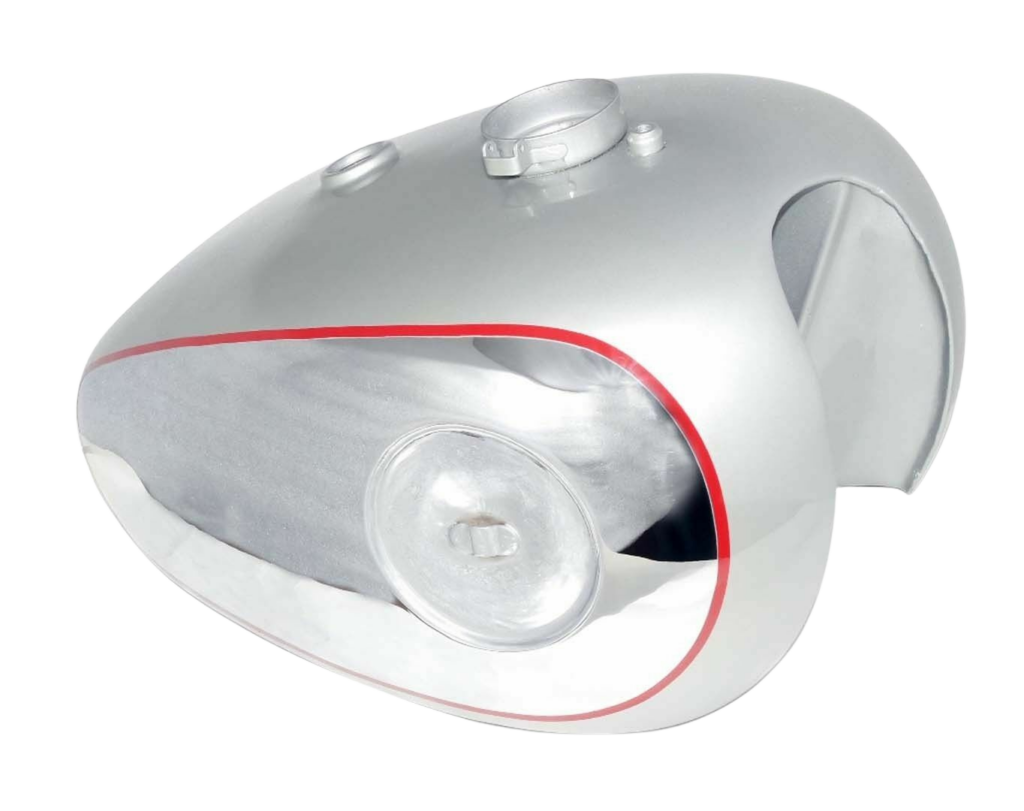 Gas Tank For Bsa A7 A10 In Silver Paint & Chromed (Fuel Tank)