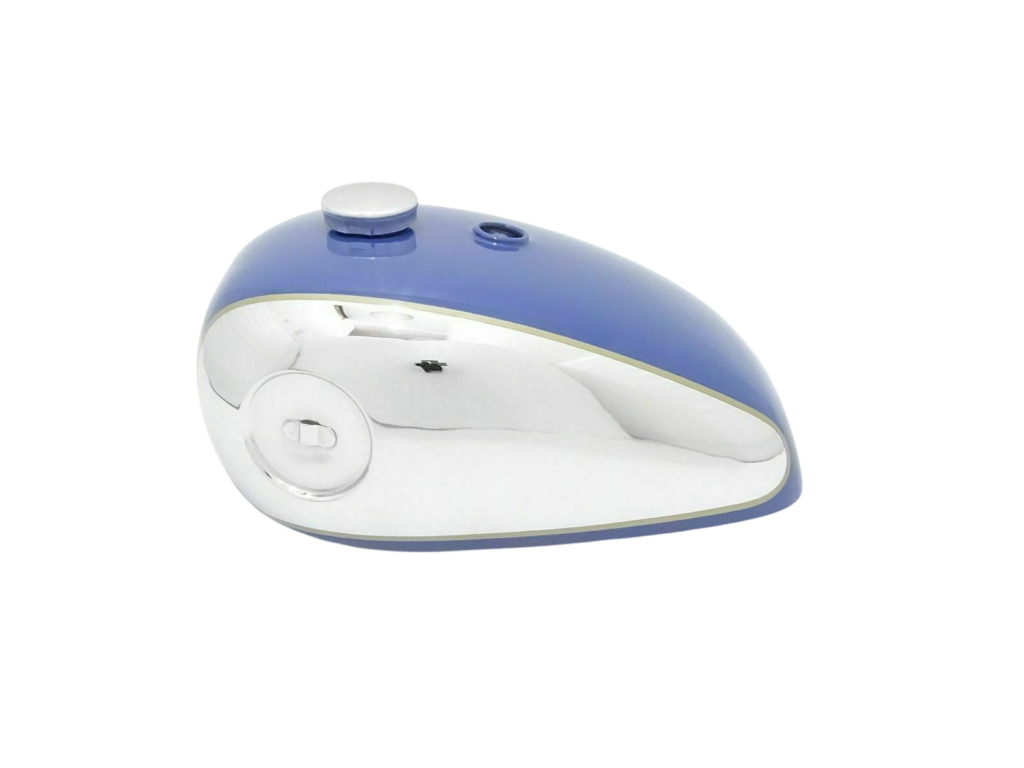 Gas Tank For Bsa B33 Swinging Arm 1955 2 Gal In Blue Paint &Chrome With Cap