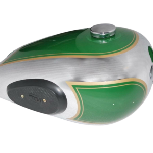 Gas Tank For Bsa B31 In Green Paint Chromed With Fuel Cap, Tap & Knee Pad