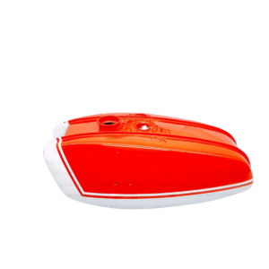 Gas Tank For Bsa A65 Thunderbolt Lightning 1970 Model Orange Shade & White