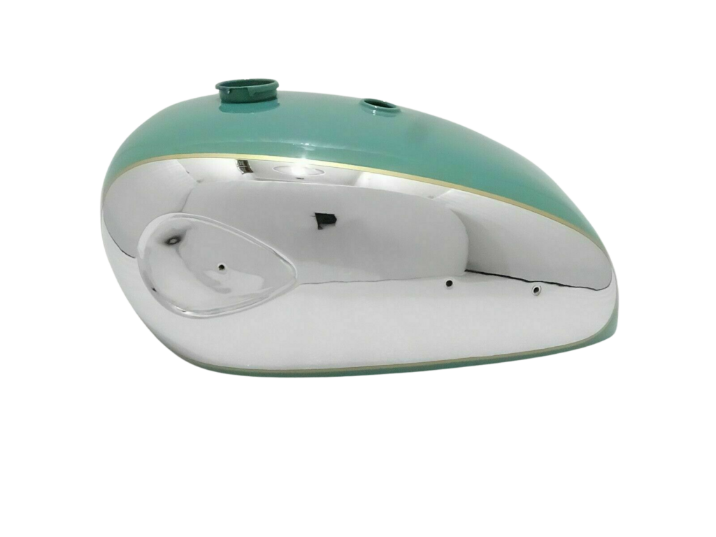 Gas Tank For Bsa Cb 33 500Cc In Chrome & Green Paint