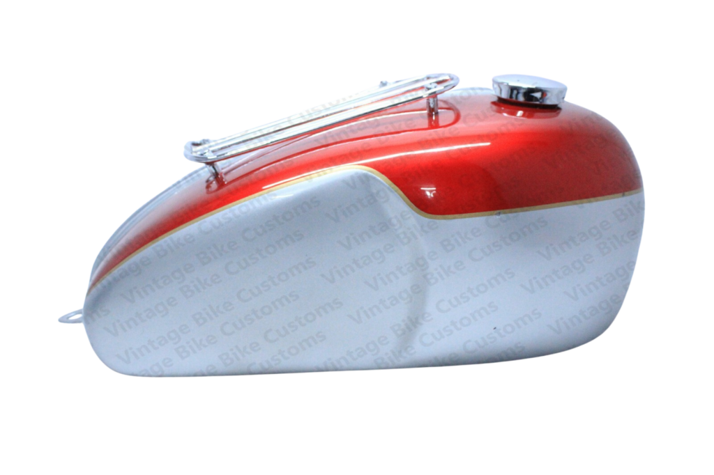 Gas Tank For Triumph T120 Bonneville 3.5 Gal In Cherry & Silver Paint With Cap