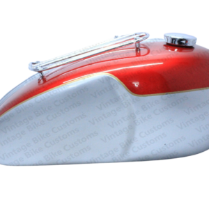 Gas Tank For Triumph T120 Bonneville 3.5 Gal In Cherry & Silver Paint With Cap