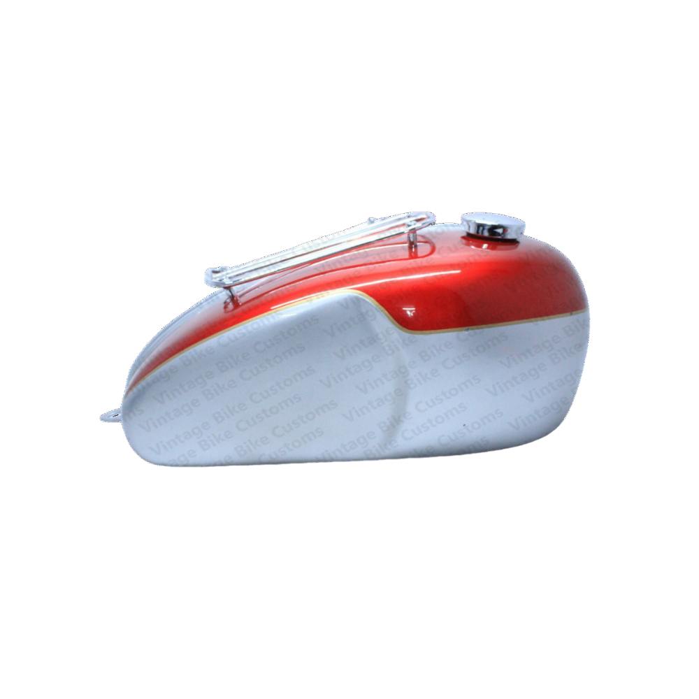 Gas Tank For Triumph T120 Bonneville 3.5 Gal In Cherry & Silver Paint With Cap