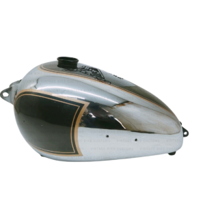 Gas Tank For Bsa A7 Rigid 1948' Model In  Black Paint &Chrome With Cap
