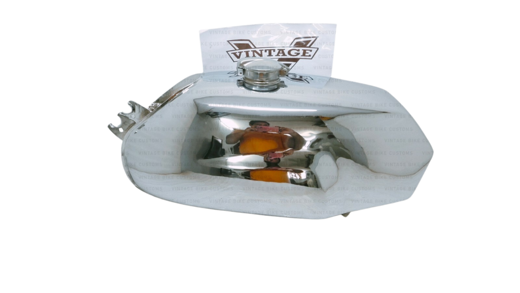 Gas Tank For Moto Guzzi Le Mans Lemans Mk 2 In Chromed With Cap (Fuel Tank)