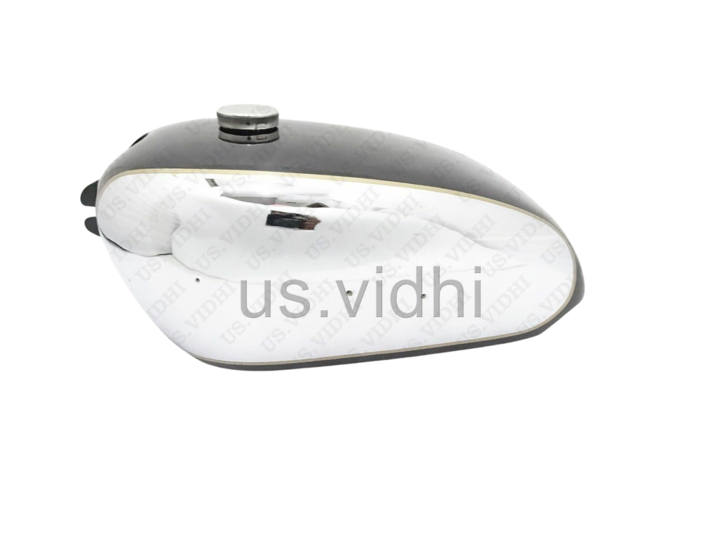Gas Tank For Bsa Golden Flash In Black Paint & Chrome With Cap