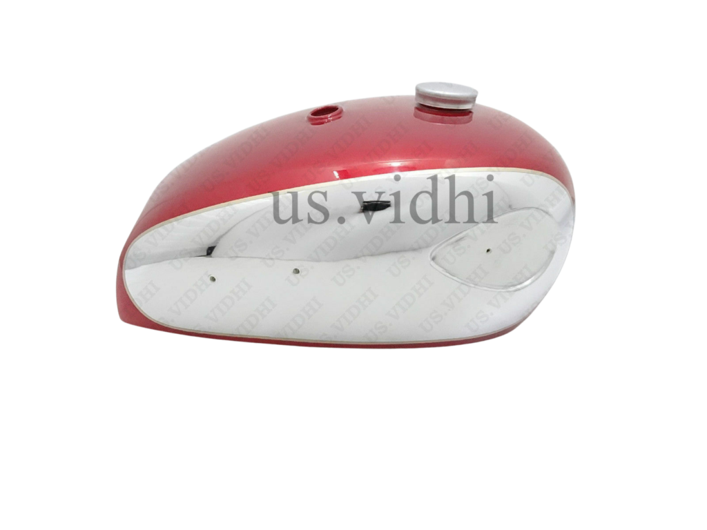 Gas Tank For Bsa A7 A10 Super Rocket Cherry Paint Chrome +Cap