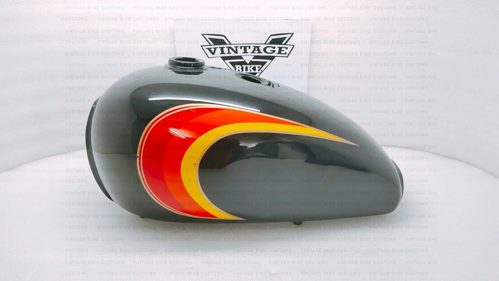 Gas Tank For Triumph T140 British Bonneville In Black Paint