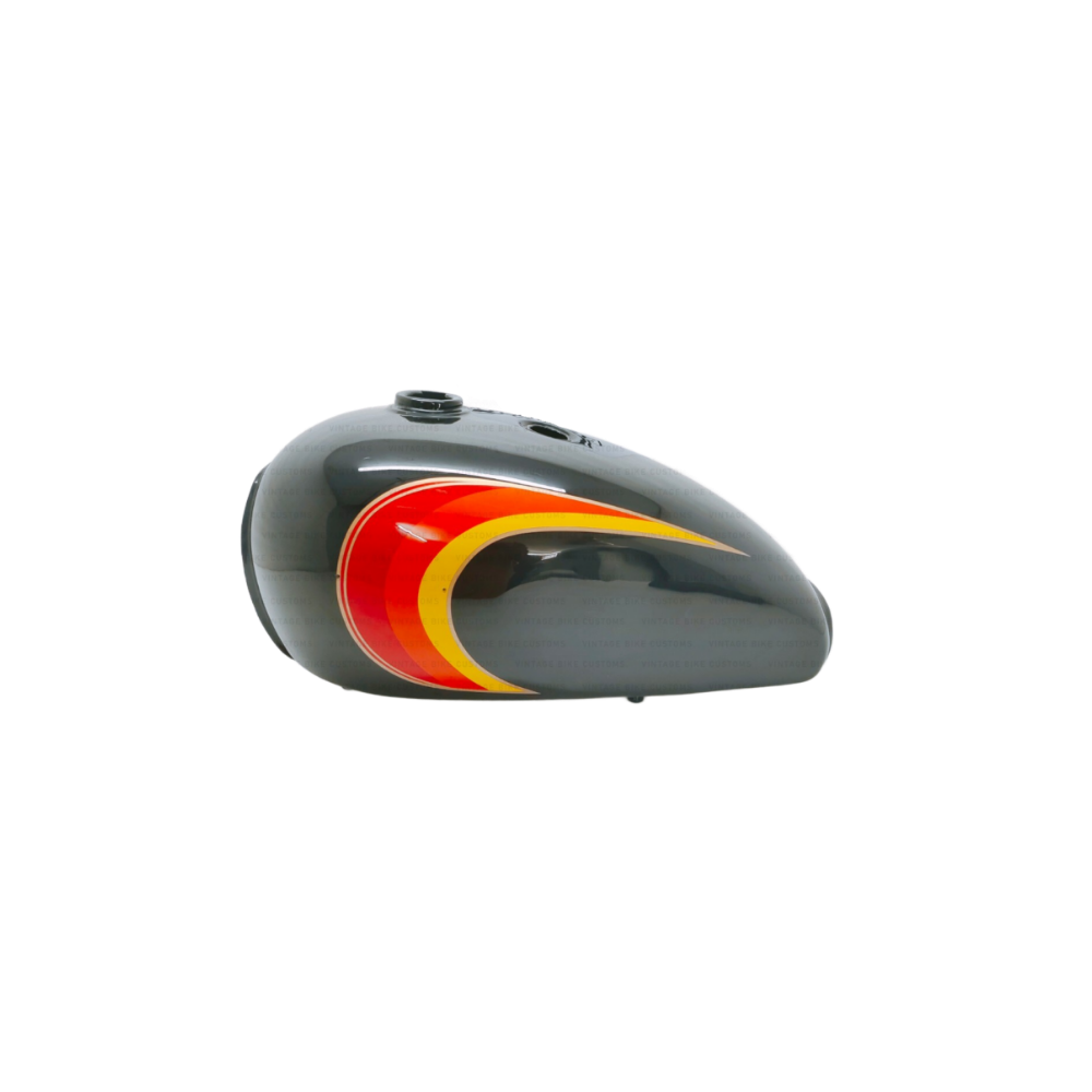 Gas Tank For Triumph T140 British Bonneville In Black Paint