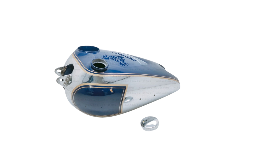 Gas Tank For Bsa C10 C11 In Blue Paint Chromed With Cap (Fuel Tank)