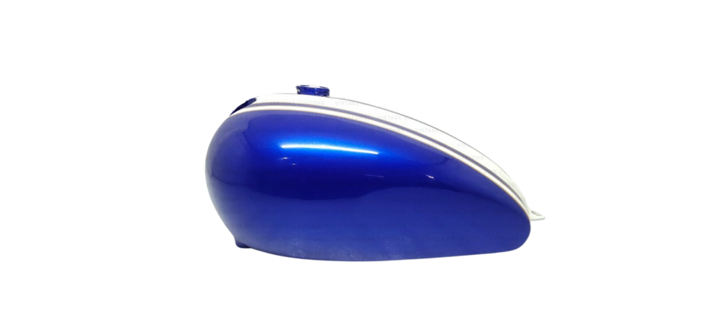 Gas Tank For Triumph T120 Oif 1966 Model Tr6Cs In Blue and White Color