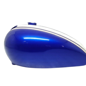 Gas Tank For Triumph T120 Oif 1966 Model Tr6Cs In Blue and White Color