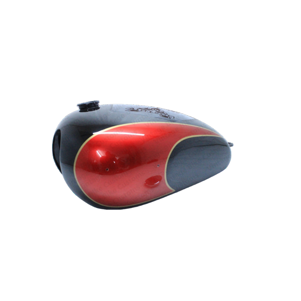 Gas Tank For Triumph T150 Trident In Cherry & Black Paint With Cap