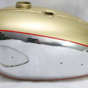 Gas Tank For Bsa A65 Thunder Bolt Golden Paint Chrome Dual Carb