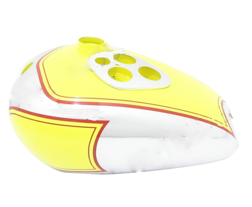 Gas Tank For Triumph Tiger T80 In Yellow Paint &Chromed With Meter Plate