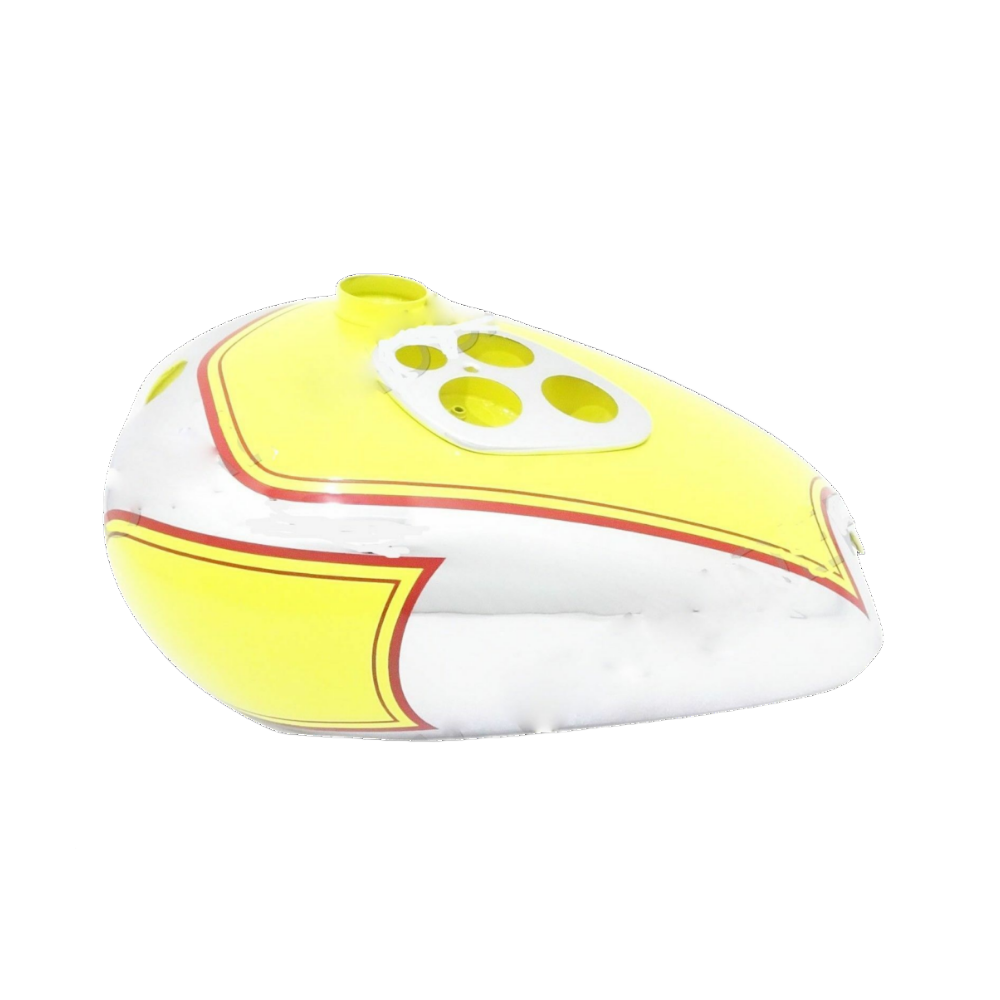 Gas Tank For Triumph Tiger T80 In Yellow Paint &Chromed With Meter Plate