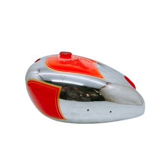 Gas Tank For Matchless Amc Twin G9 G12 In Red Painted Chrome With Cap(Fuel Tank)