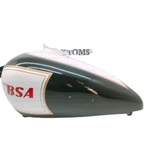 Gas Tank For Bsa M20 Civil Model In Black & White Paint