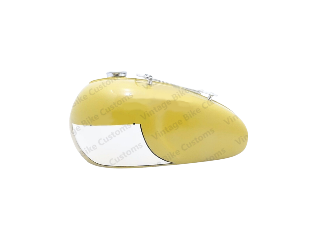 Gas Tank For Triumph T120 Bonneville 3.5 Gallon In Yellow Paint With Rack & Cap