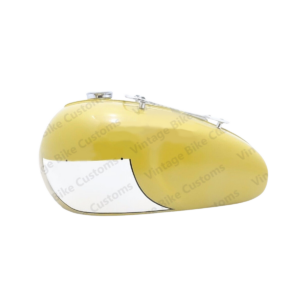Gas Tank For Triumph T120 Bonneville 3.5 Gallon In Yellow Paint With Rack & Cap
