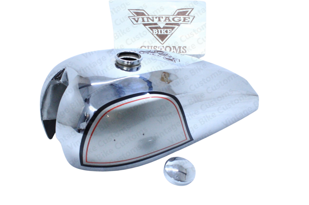 Gas Tank For Norton Dominator Model 88 99 Wideline In Chrome & Silver paint +Cap