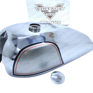 Gas Tank For Norton Dominator Model 88 99 Wideline In Chrome & Silver paint +Cap