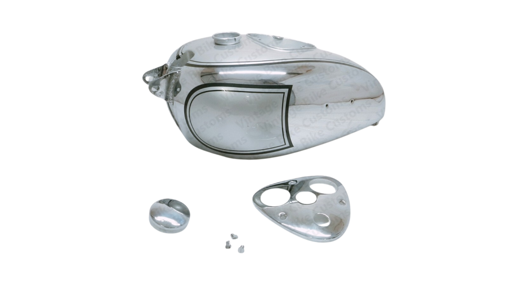 Gas Tank For Bsa M20 M21 M22 M23 M24 1938-40 Silver Paint & Chrome
