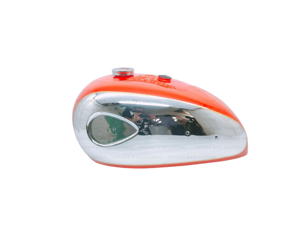 Gas Tank For Bsa A7 A10 Super Rocket in Red Paint & Chrome with Cap (Fuel Tank)
