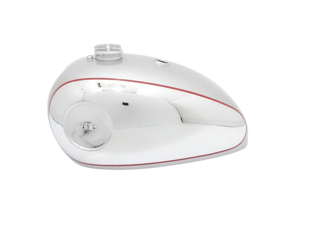 Gas Tank For Bsa Gold Star In Silver Paint Chrome With Cap and Tap (Fuel Tank)