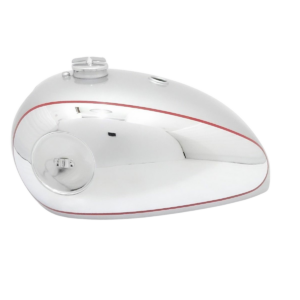 Gas Tank For Bsa Gold Star In Silver Paint Chrome With Cap and Tap (Fuel Tank)