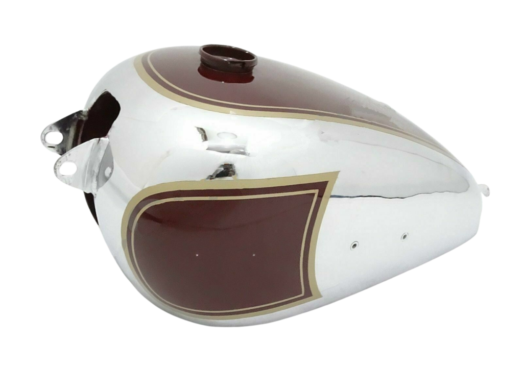 Gas Tank For Bsa A7 Plunger 1950' Model In Maroon Paint &Chrome