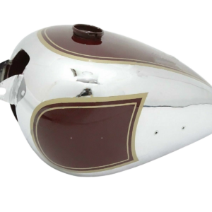 Gas Tank For Bsa A7 Plunger 1950' Model In Maroon Paint &Chrome