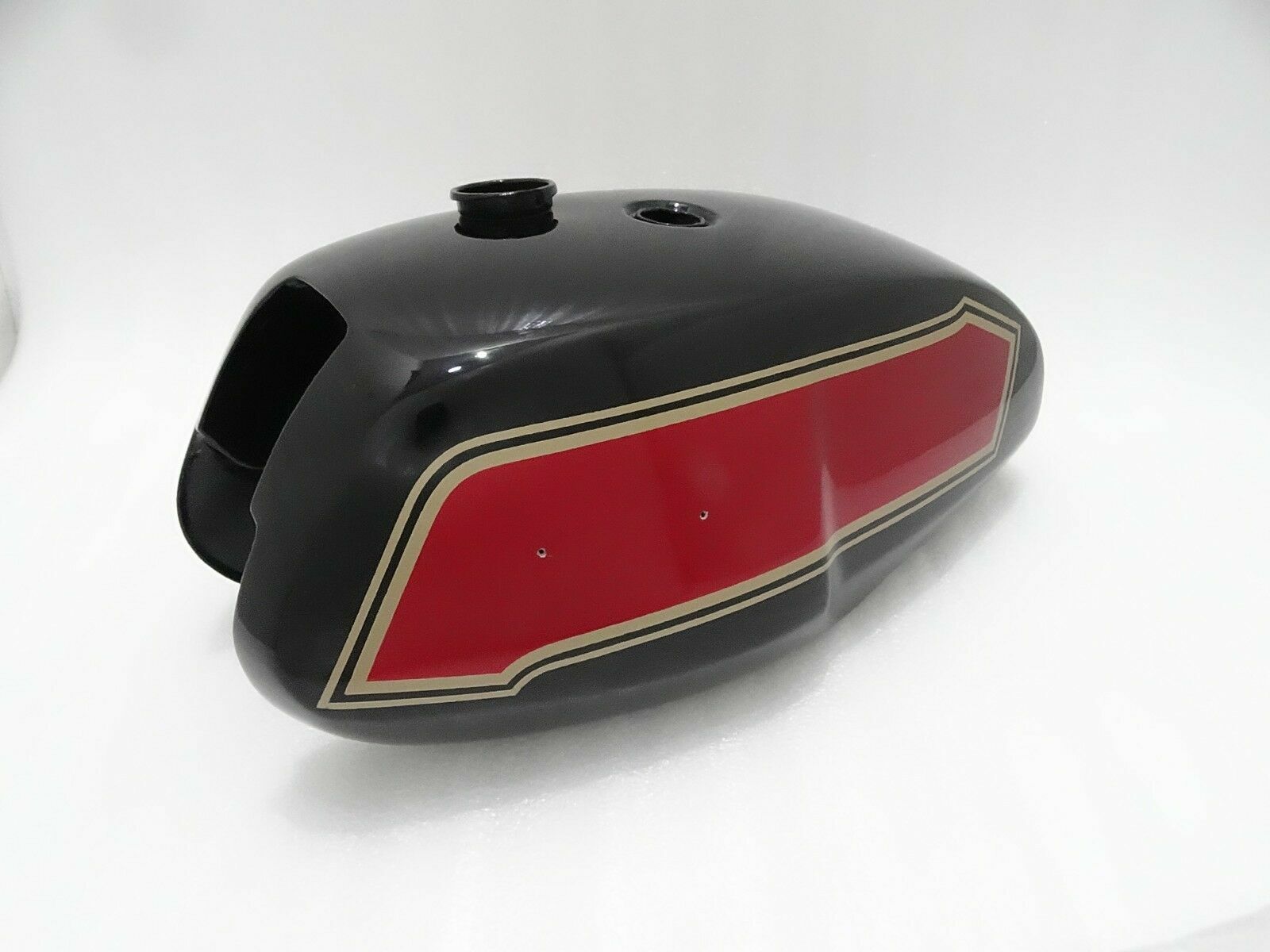Gas Tank For Triumph T140 Uk Version In Black And Cherry Paint