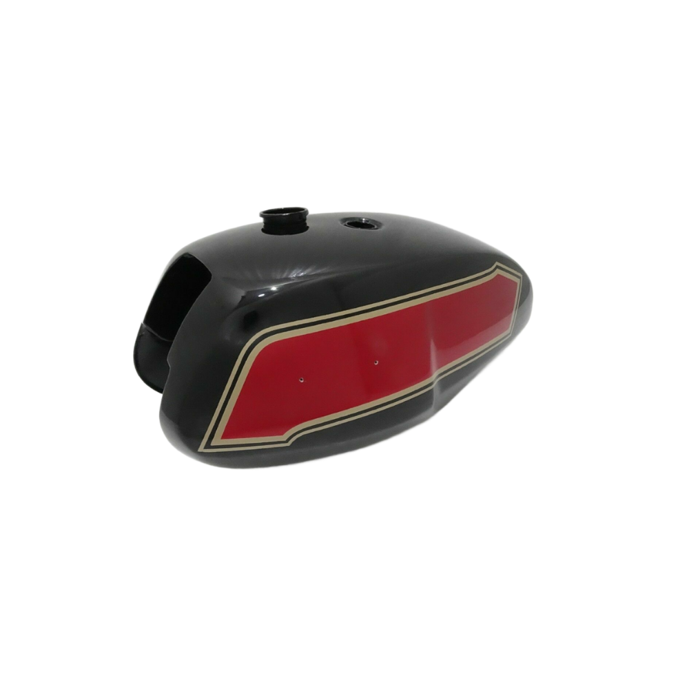 Gas Tank For Triumph T140 Uk Version In Black And Cherry Paint