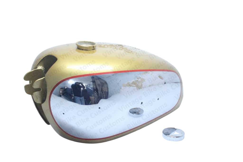 Gas Tank For Bsa Golden Flash A10 Plunger Model In Golden Paint &Chrome With Cap